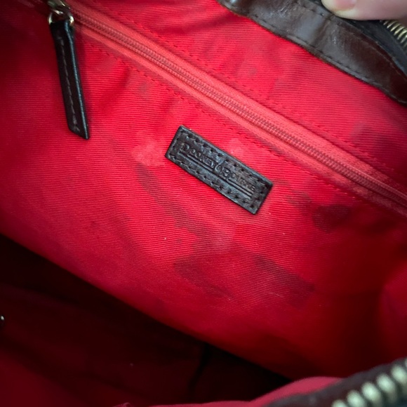 RARE Dooney & Bourke Calf Hair Fur-on STAINS INSIDE Large Leather Bag - Picture 14 of 16